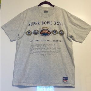 VTG Nutmeg Mills Super Bowl XXVI Host T-shirt XL